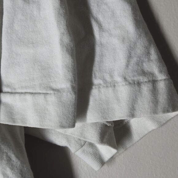 Vintage 1980s MCMXCII Bird Flower Shirt Size Large Made In USA Air Waves White - Picture 9 of 9